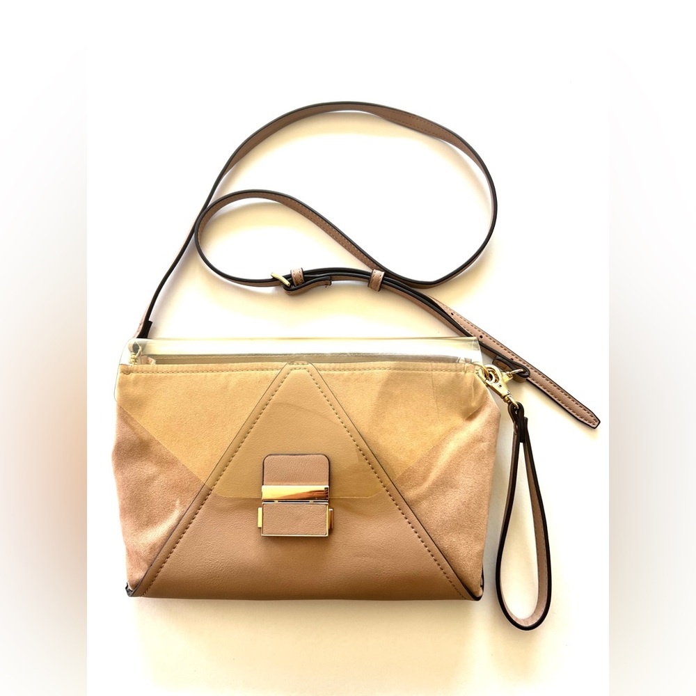 Aldo Peach and Tan Color Shoulder Bag or Wristlet